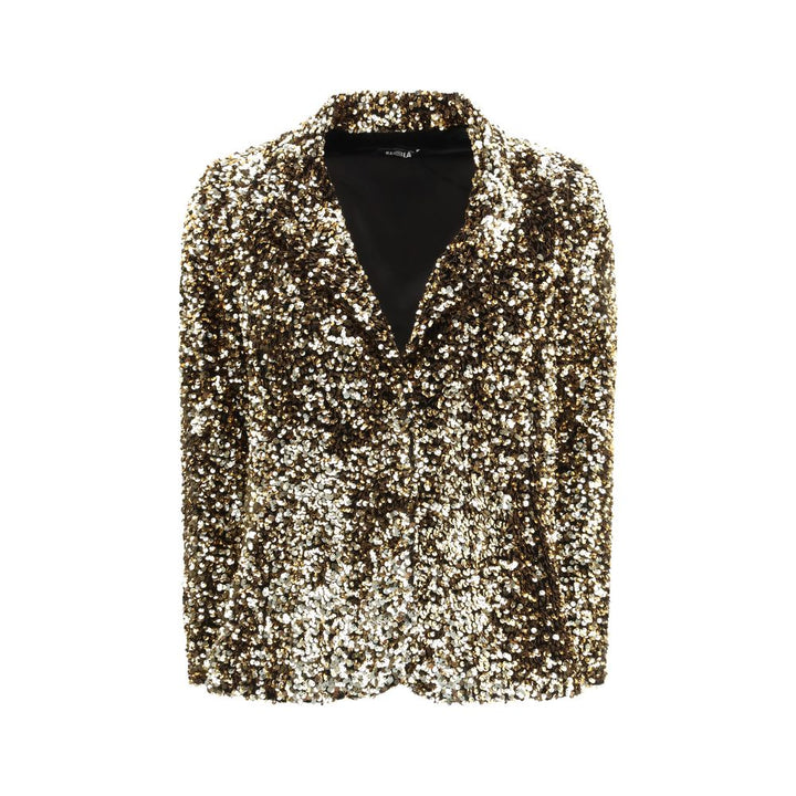 Ella Gold Polyester Bomber by Ella outlet now on sale