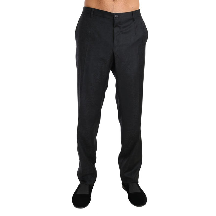 Dolce & Gabbana Gray Cotton Dress Pants by Dolce & Gabbana outlet now on sale
