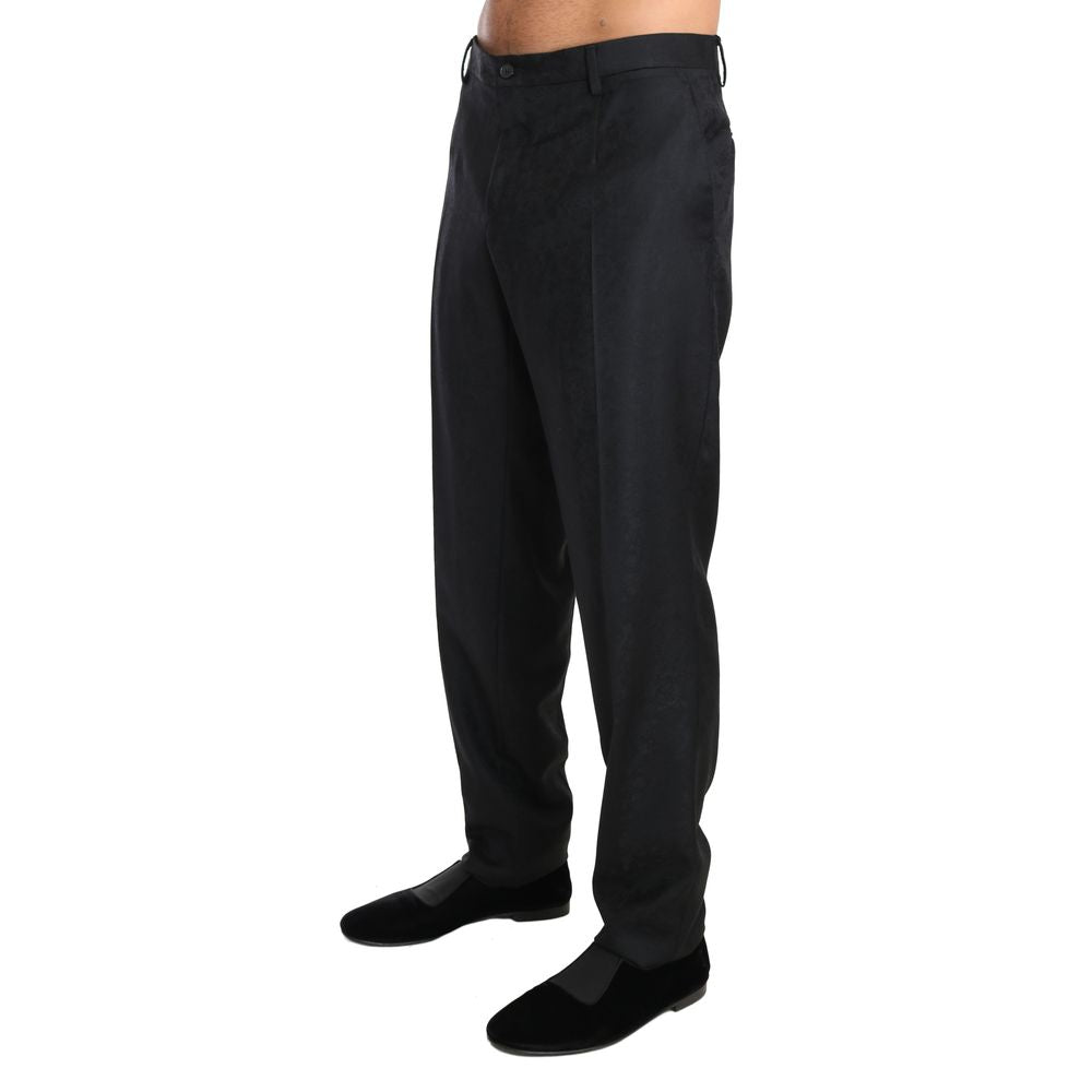 Dolce & Gabbana Gray Cotton Dress Pants by Dolce & Gabbana outlet now on sale
