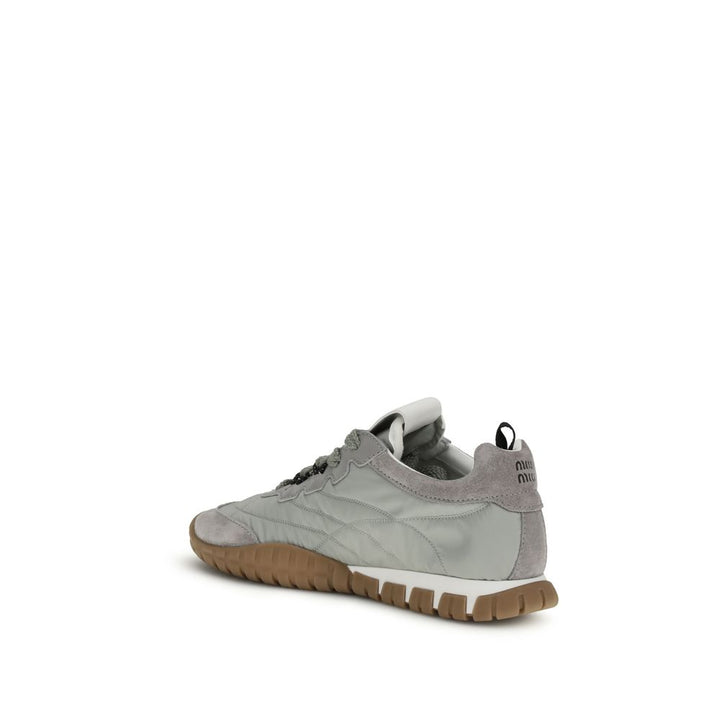 Miu Miu Gray Recycled Polyamide Athletic Sneakers by Miu Miu outlet now on sale