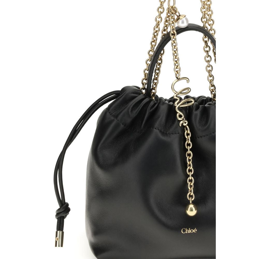 Chloé Black Calf Leather Bos Taurus Shoulder Bag by Chloé outlet now on sale