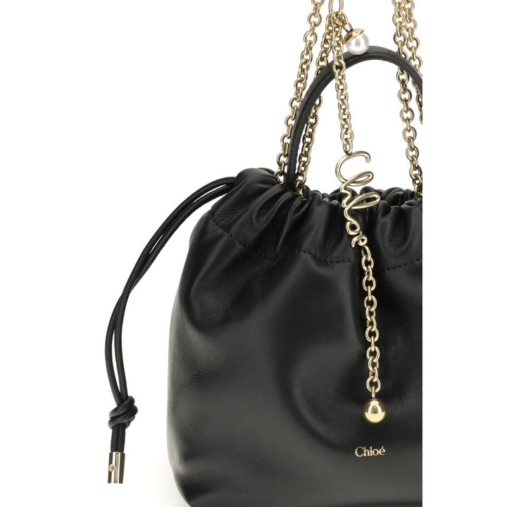 Chloé Black Calf Leather Bos Taurus Shoulder Bag by Chloé outlet now on sale