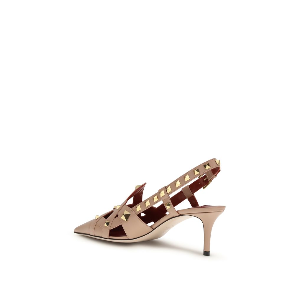 Valentino Garavani Multicolor Goatskin Mid Heel Pumps by Valentino Garavani outlet now on sale