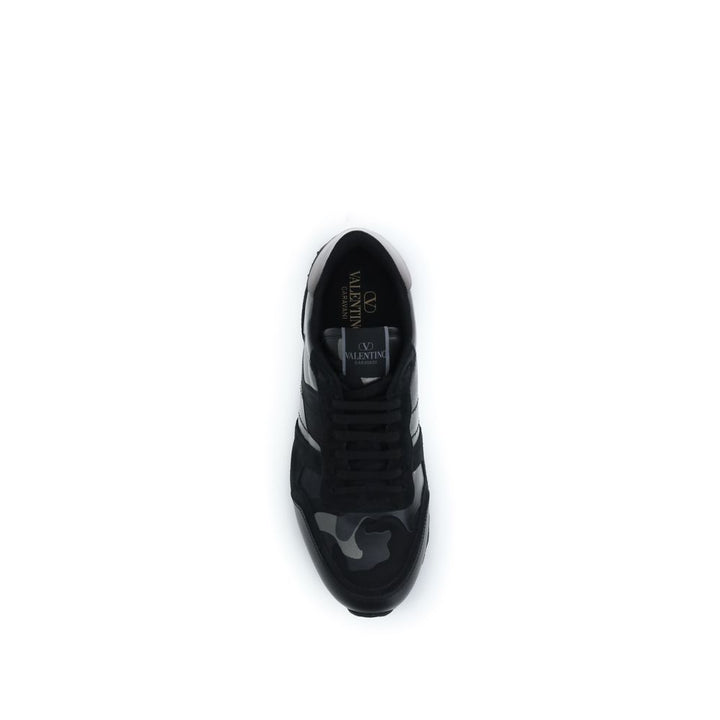 Valentino Garavani Black Lamb Ovis Aries Aries Athletic Sneakers