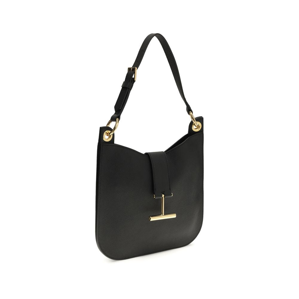 Tom Ford Black Calf Leather Bos Taurus Shoulder Bag by Tom Ford outlet now on sale