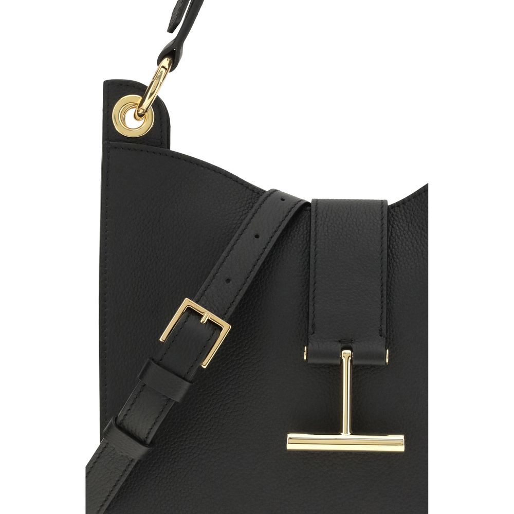 Tom Ford Black Calf Leather Bos Taurus Shoulder Bag by Tom Ford outlet now on sale