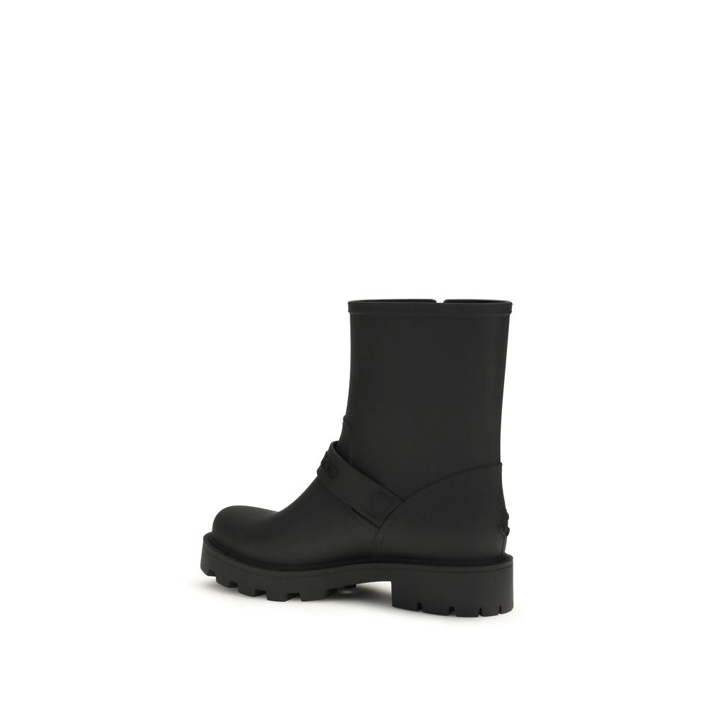 Jimmy Choo Black Polyurethane Rain Boots by Jimmy Choo outlet now on sale