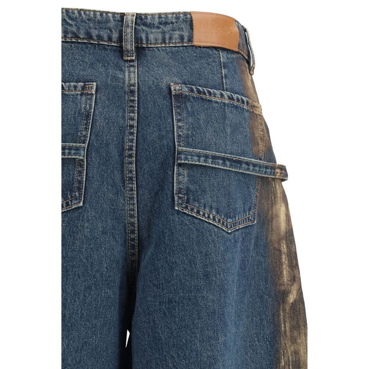 Ella Blue Cotton Relaxed Fit Jeans by Ella outlet now on sale