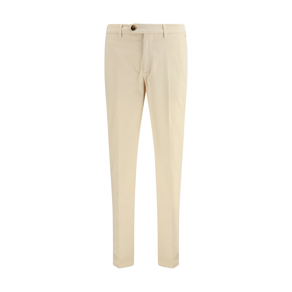 Brunello Cucinelli Cream Cotton Pants by Brunello Cucinelli outlet now on sale