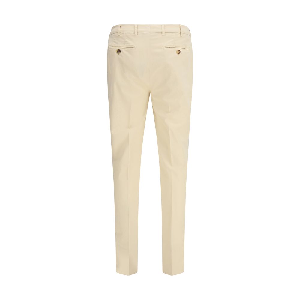 Brunello Cucinelli Cream Cotton Pants by Brunello Cucinelli outlet now on sale