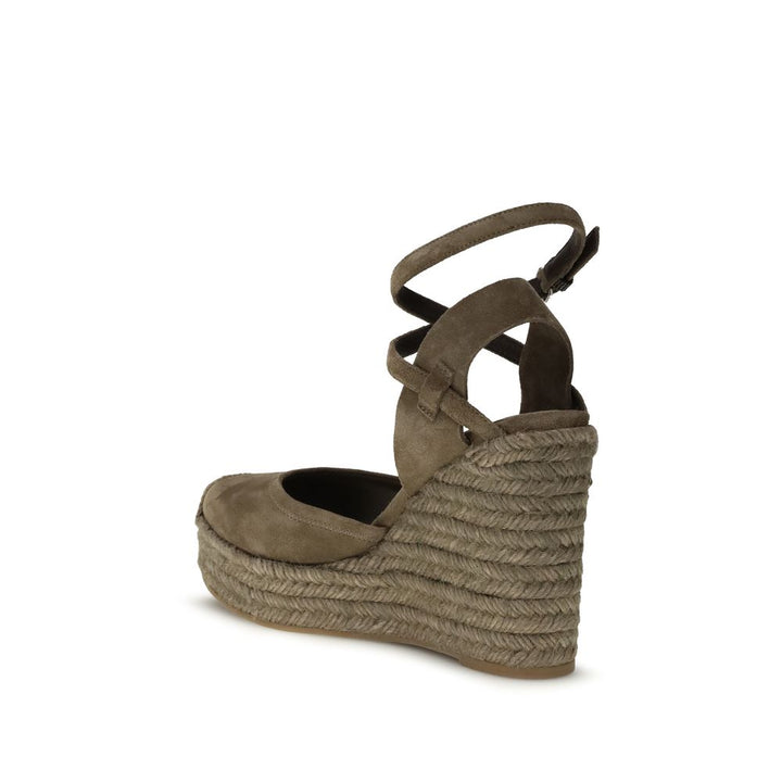 Brunello Cucinelli Beige Calf Leather Bos Taurus Espadrilles by Brunello Cucinelli outlet now on sale