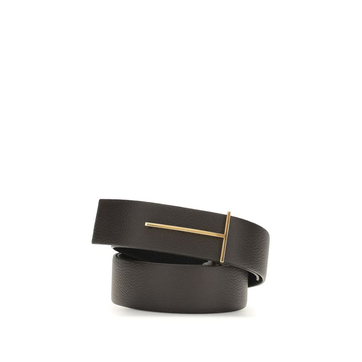 Tom Ford Brown Calf Leather Bos Taurus Regular Belt by Tom Ford outlet now on sale