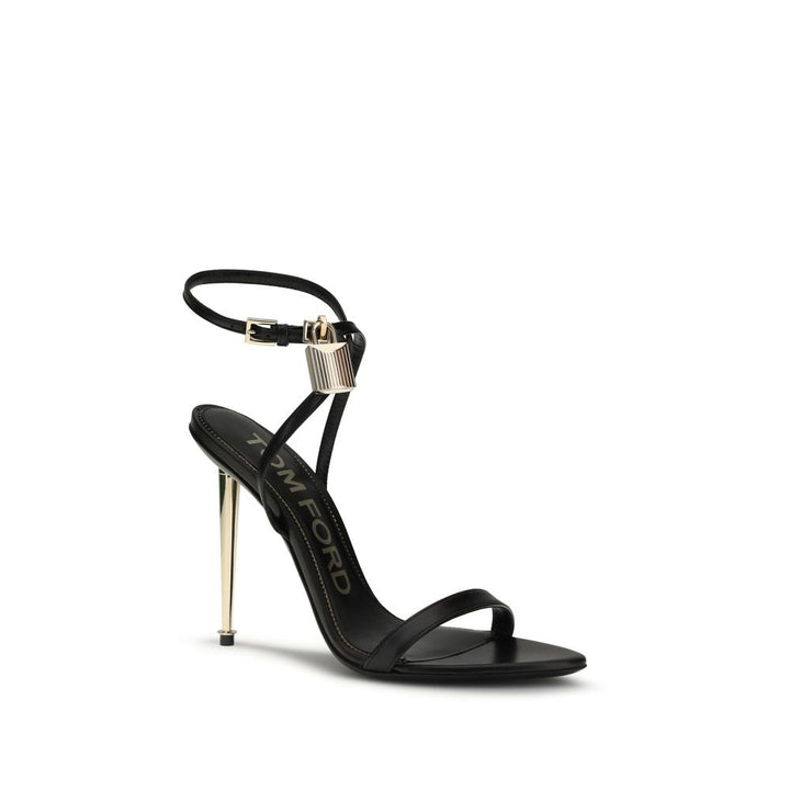 Tom Ford Black Goatskin Stiletto Heel Sandals by Tom Ford outlet now on sale