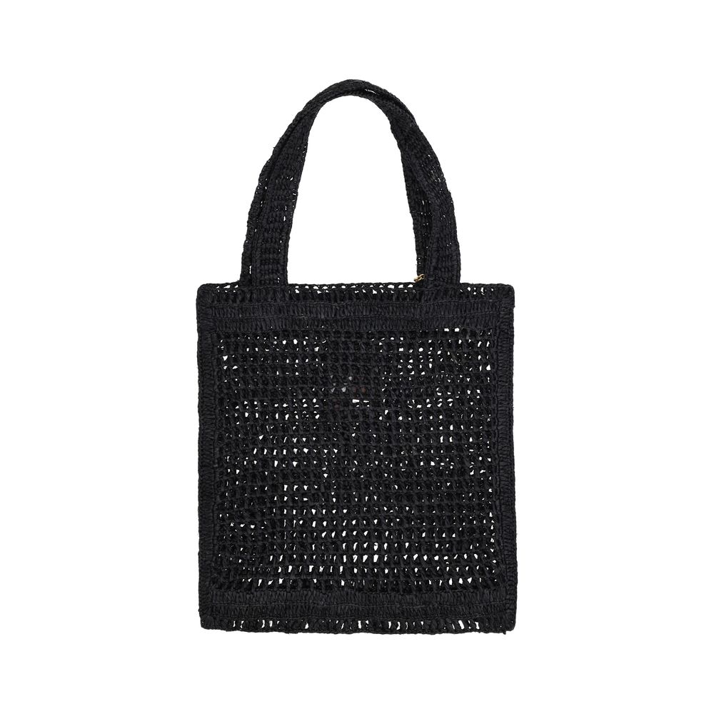 Chloé Black Raffia Raffia Bag by Chloé outlet now on sale