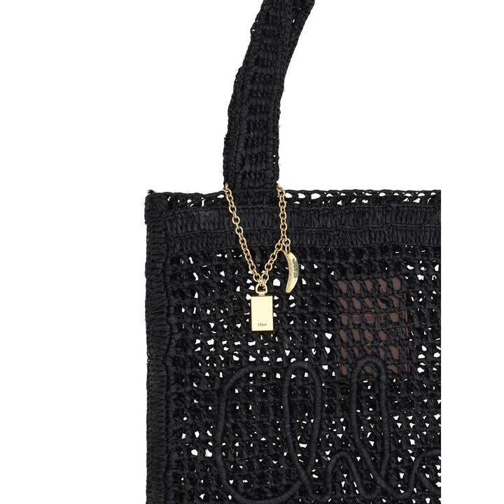 Chloé Black Raffia Raffia Bag by Chloé outlet now on sale