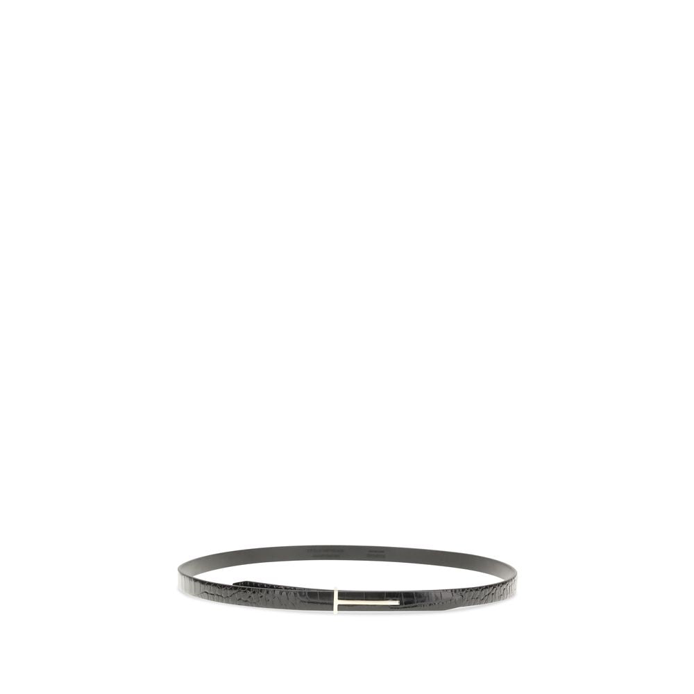 Tom Ford Black Leather Thin Belt by Tom Ford outlet now on sale
