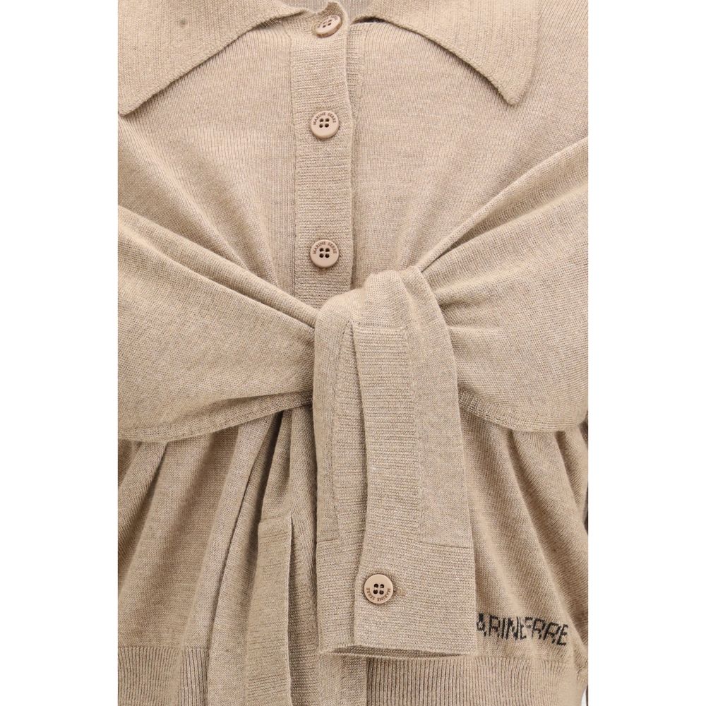 Marine Serre Beige Viscose Cardigan by Marine Serre outlet now on sale