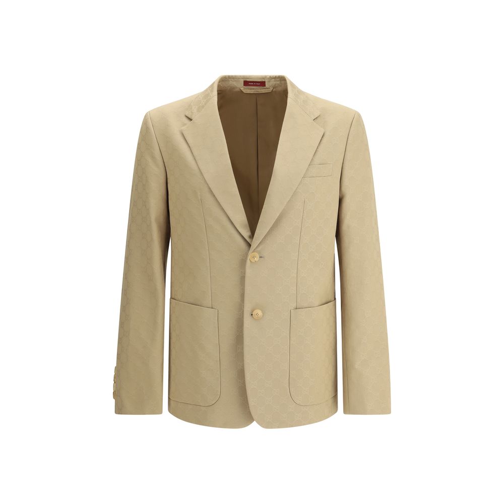 Gucci Beige Cotton Blazer by Gucci outlet now on sale