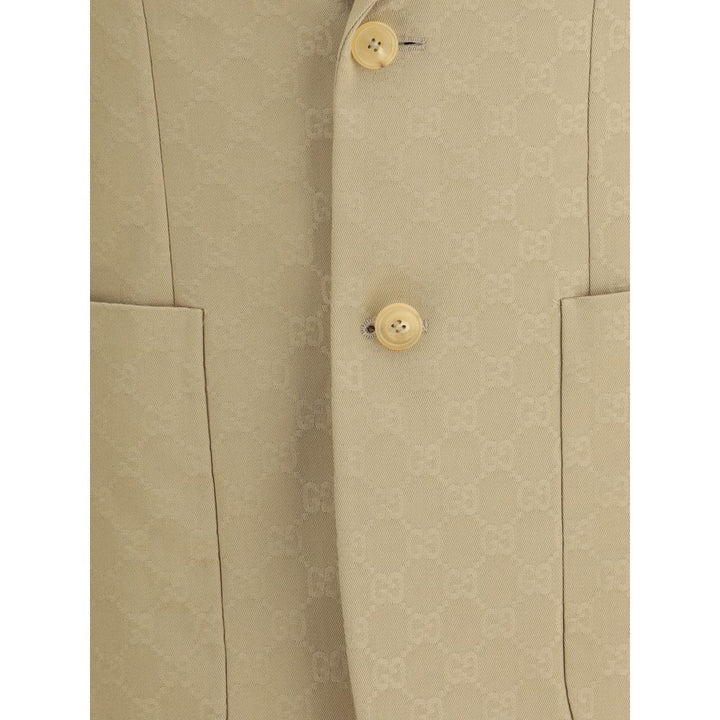 Gucci Beige Cotton Blazer by Gucci outlet now on sale