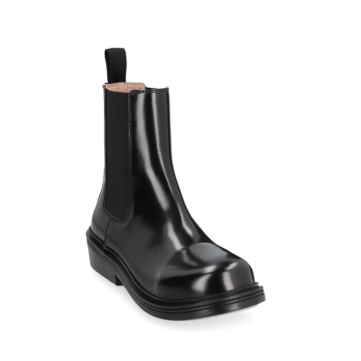 Bottega Veneta Black Calfskin Chelsea Boots by Bottega Veneta outlet now on sale