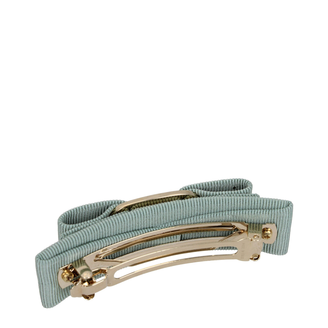 Salvatore Ferragamo Green Fabric Hair Bow