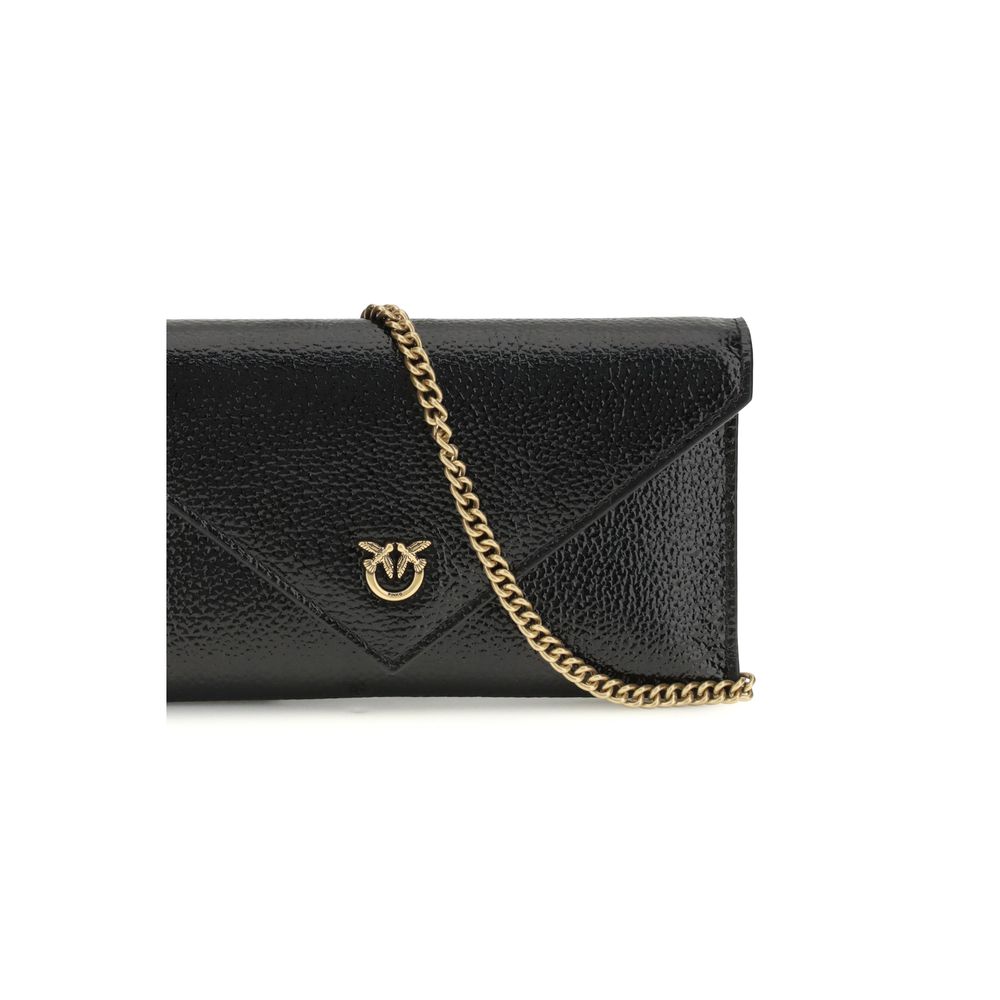 PINKO Black Calf Leather Bos Taurus Shoulder Bag by PINKO outlet now on sale