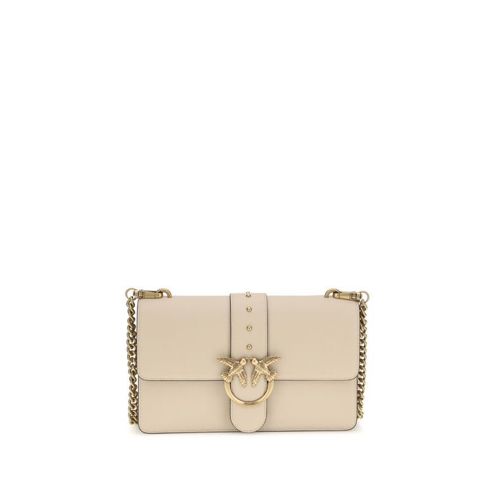 PINKO Beige Calf Leather Bos Taurus Shoulder Bag by PINKO outlet now on sale