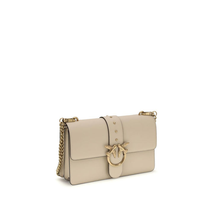 PINKO Beige Calf Leather Bos Taurus Shoulder Bag by PINKO outlet now on sale