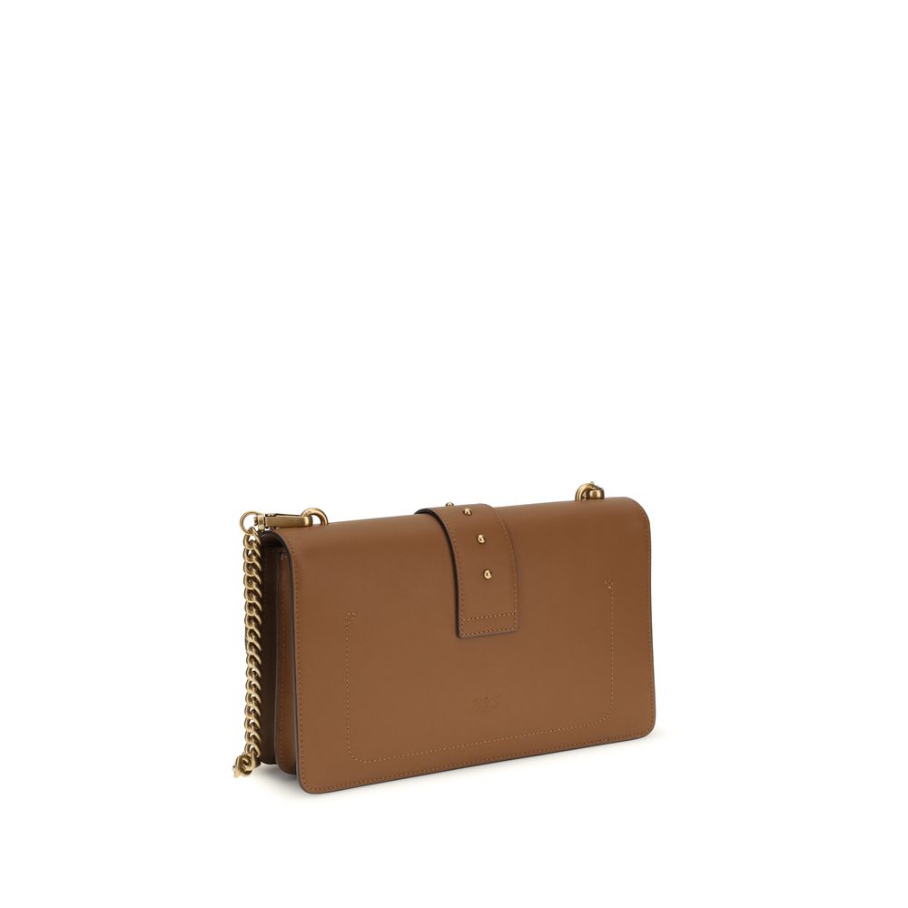 PINKO Brown Calf Leather Bos Taurus Shoulder Bag by PINKO outlet now on sale