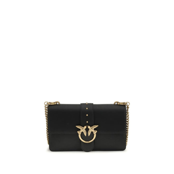 PINKO Black Calf Leather Bos Taurus Shoulder Bag by PINKO outlet now on sale
