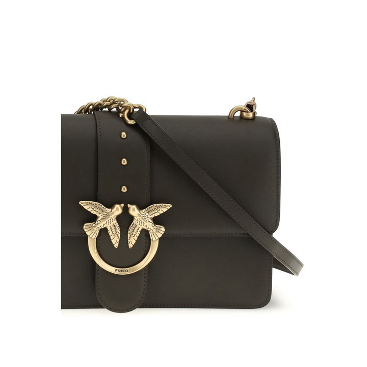 PINKO Bicolor Calf Leather Bos Taurus Shoulder Bag by PINKO outlet now on sale