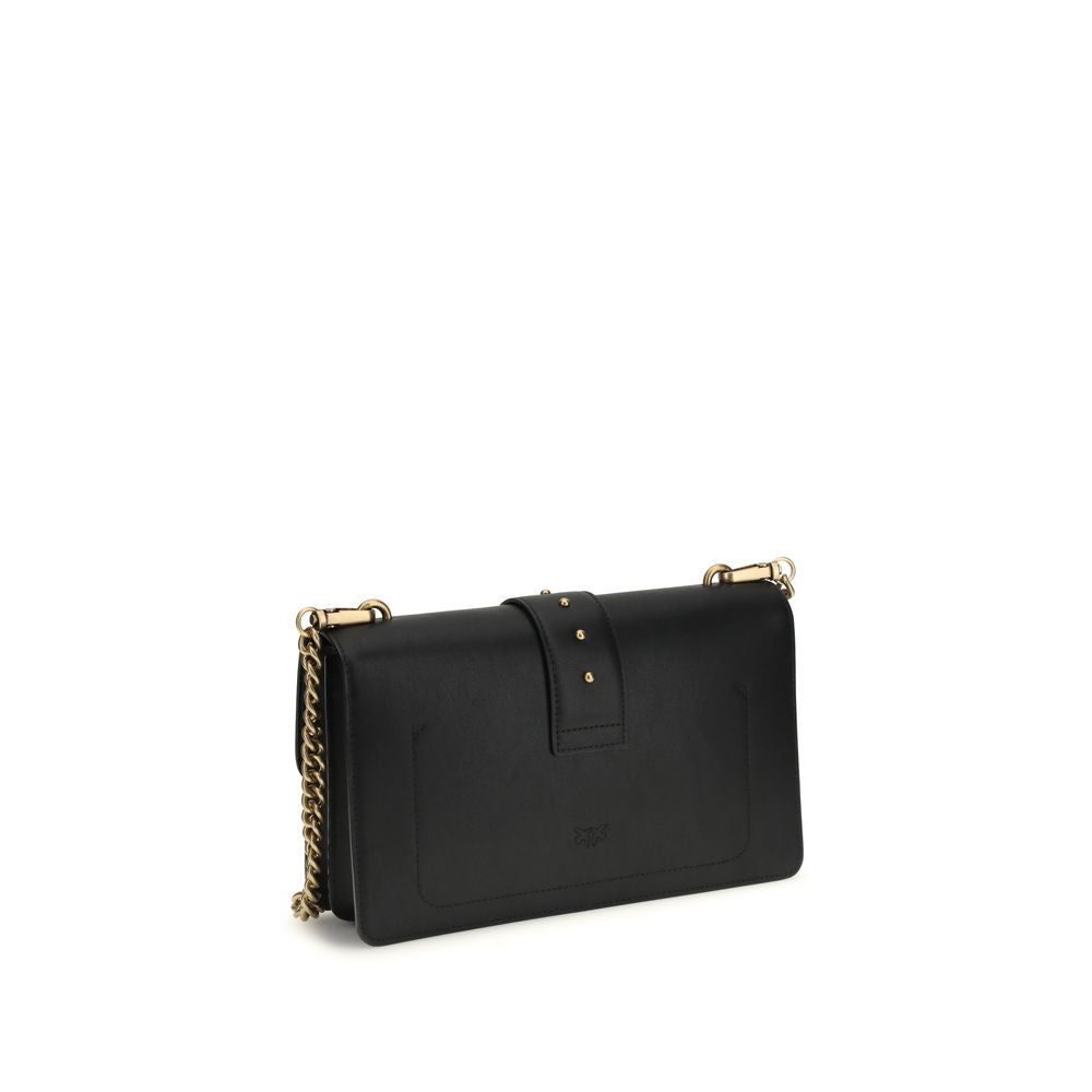 PINKO Black Calf Leather Bos Taurus Shoulder Bag by PINKO outlet now on sale