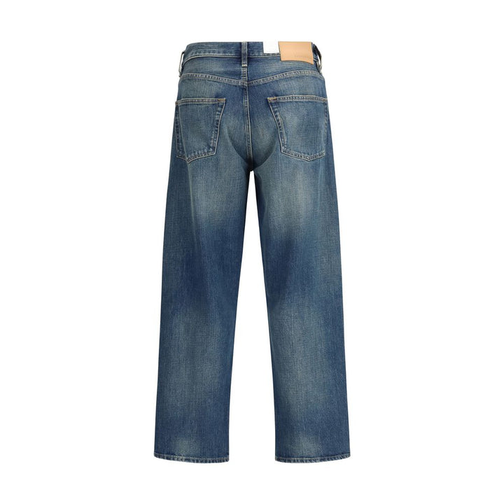 Sunflower Blue Cotton Relaxed Fit Jeans by Sunflower outlet now on sale
