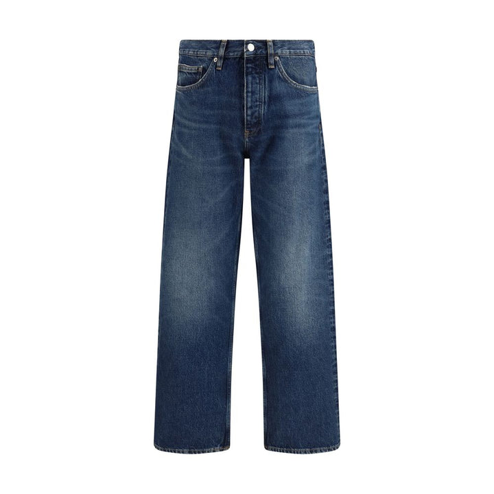 Sunflower Blue Cotton Relaxed Fit Jeans by Sunflower outlet now on sale