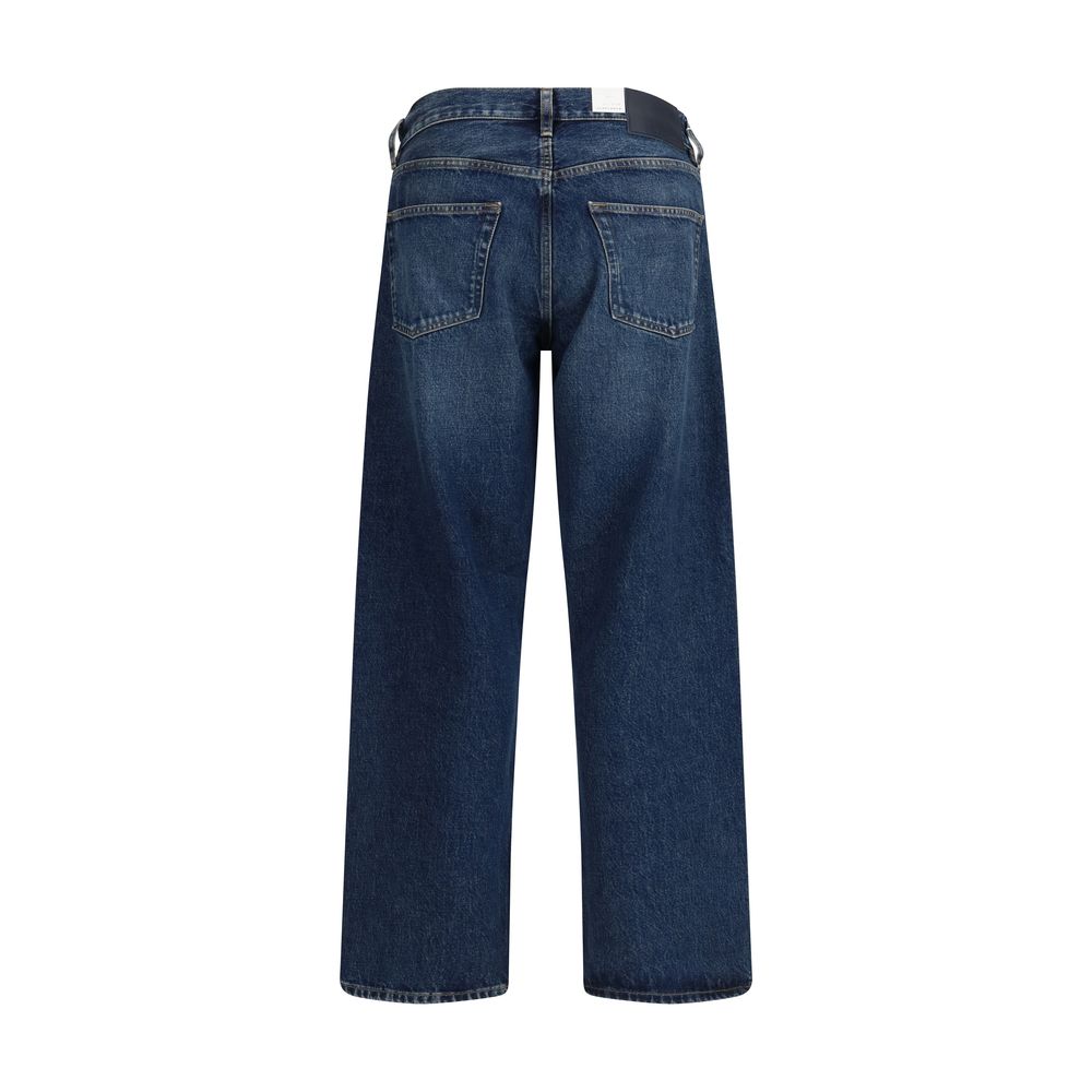 Sunflower Blue Cotton Relaxed Fit Jeans by Sunflower outlet now on sale