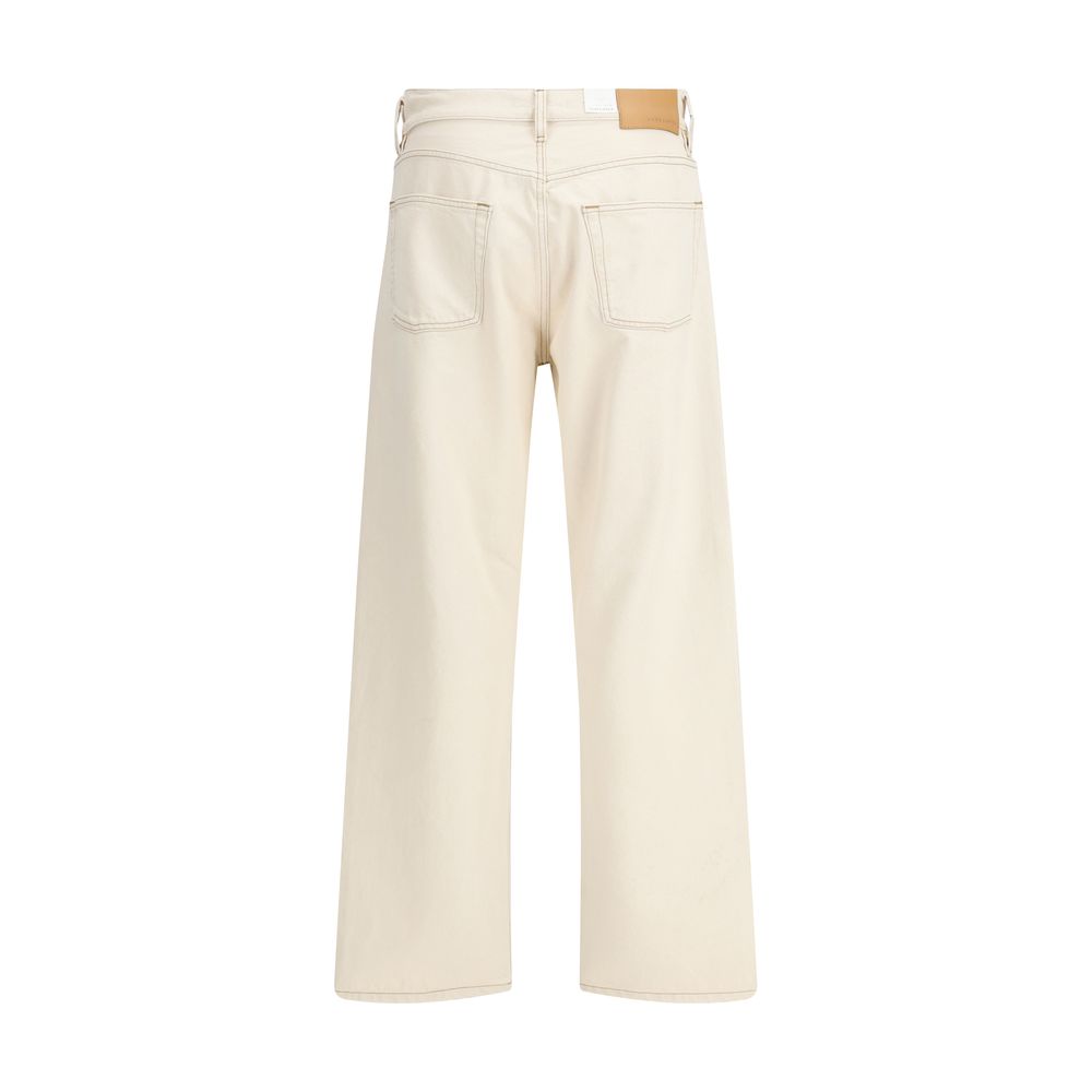 Sunflower Cream Cotton Relaxed Fit Jeans by Sunflower outlet now on sale