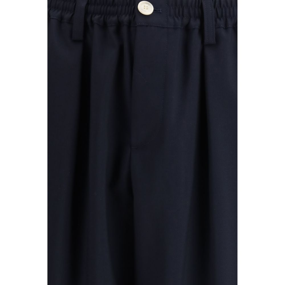 Marni Blue Merino Wool Casual Pants by Marni outlet now on sale