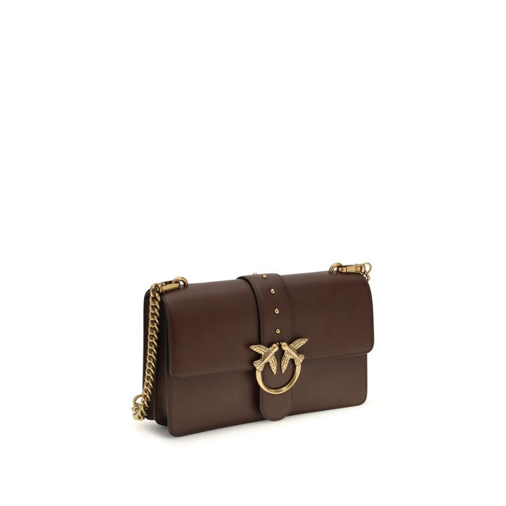 PINKO Brown Calf Leather Bos Taurus Shoulder Bag by PINKO outlet now on sale