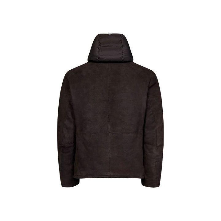 Herno Brown Lambskin Coat by Herno outlet now on sale