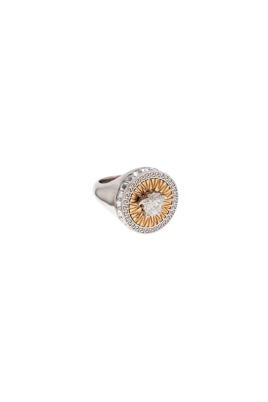 Versace Icon Ring With Crystals