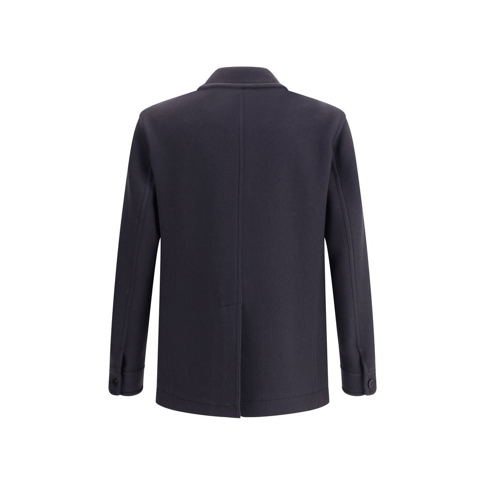 Tom Ford Blue Fleece Wool Coat by Tom Ford outlet now on sale