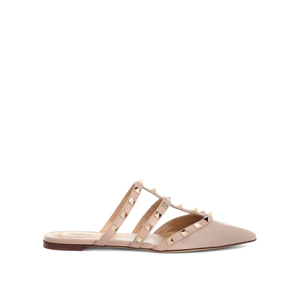 Valentino Garavani Beige Calfskin Ballet Flats by Valentino Garavani outlet now on sale