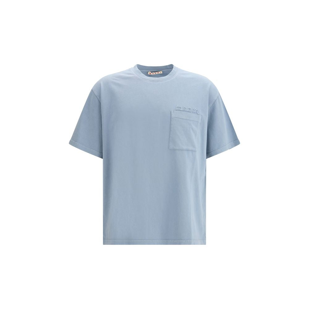 Marni Light Blue Cotton T-Shirt by Marni outlet now on sale