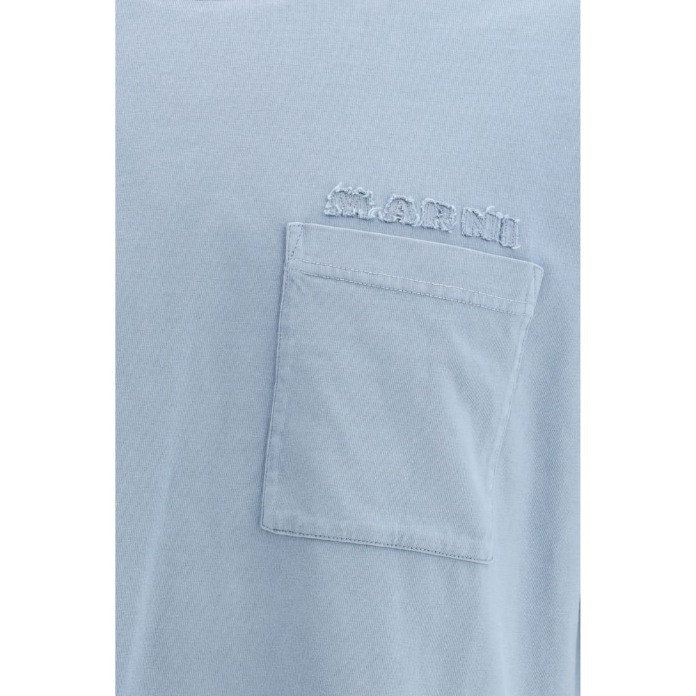 Marni Light Blue Cotton T-Shirt by Marni outlet now on sale