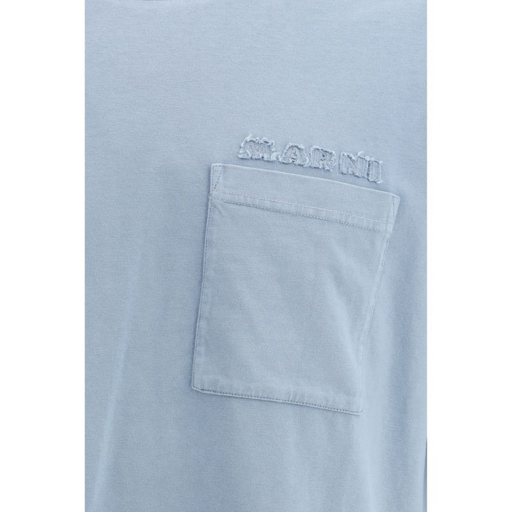 Marni Light Blue Cotton T-Shirt by Marni outlet now on sale