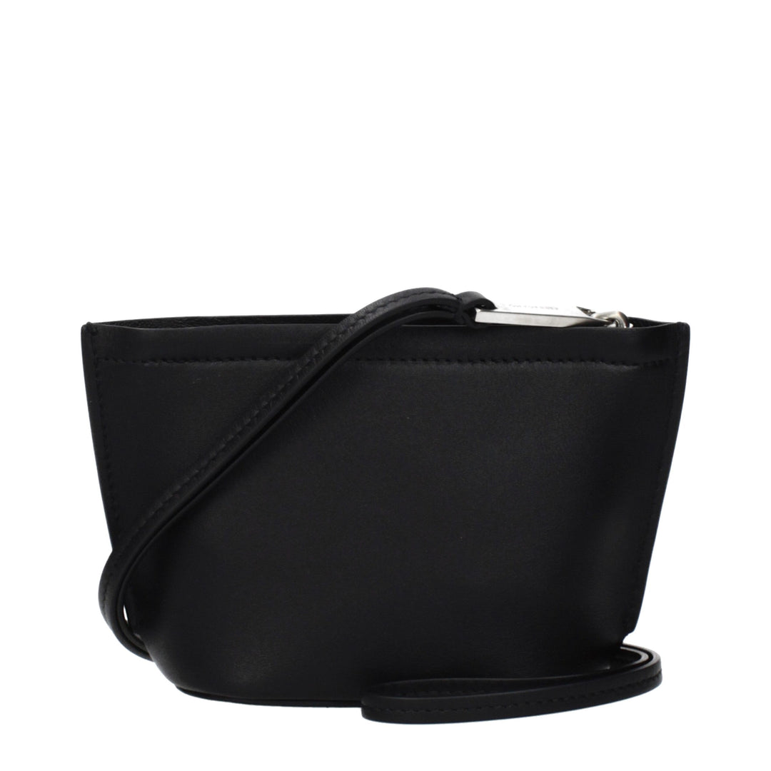 Salvatore Ferragamo Black Leather Clutch Bag