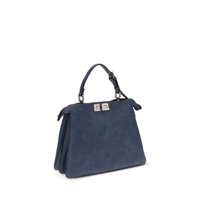 Fendi Blue Calf Leather Bos Taurus Shoulder Bag