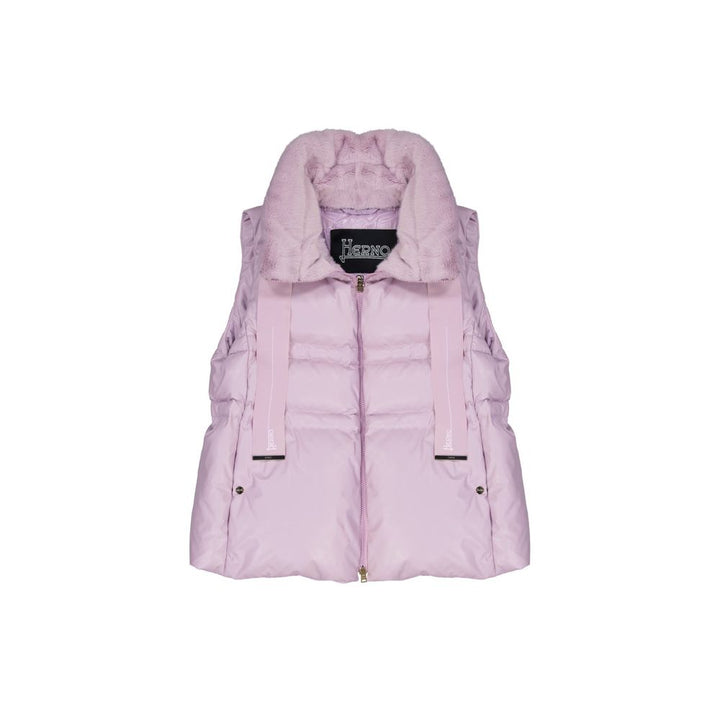 Herno Purple Polyester Waistcoat
