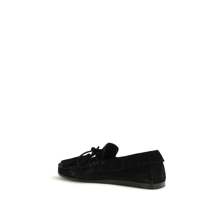 Isabel Marant Black Calf Leather Bos Taurus Slip-On Loafers