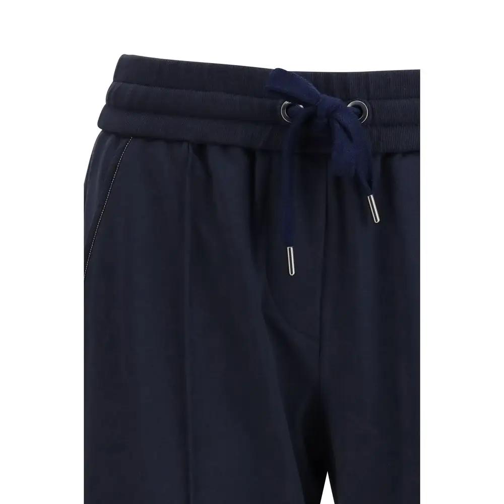 Brunello Cucinelli Sample Sale | Brunello Cucinelli Blue Cotton Athletic Pants - | Designer outlet